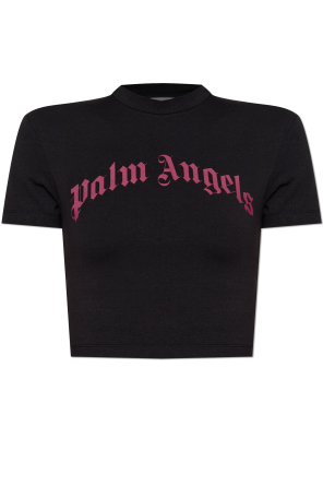 Tシャツ・カットソー PALM ANGELS Women Tops PWAB040F23FAB001 6210 Brown BEAR IN MIND LOOSE TEE in SOFT PINK - BROWN for Women | Palm